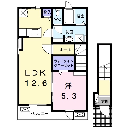 ローマアリエス.D 2階の物件の間取図