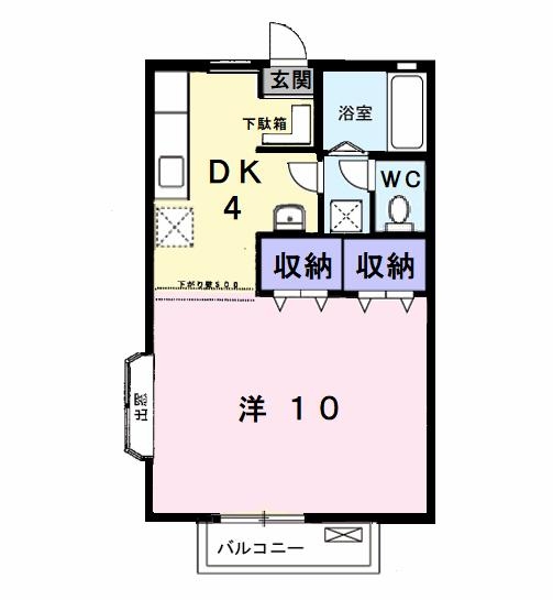 マウントリヴァＣ 2階の物件の間取図