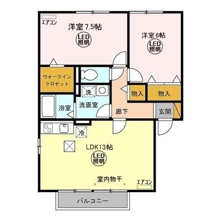 サンク・クレール　ＡＢＣ 1階の物件の間取図