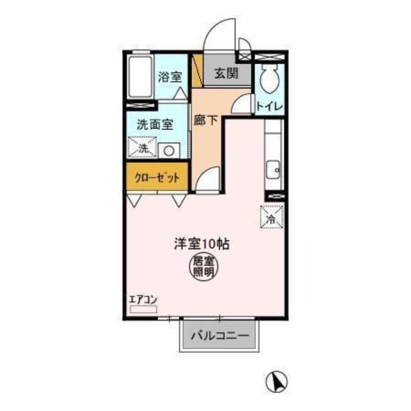 サンク・ソレイユ　Ａ・Ｂ 2階の物件の間取図