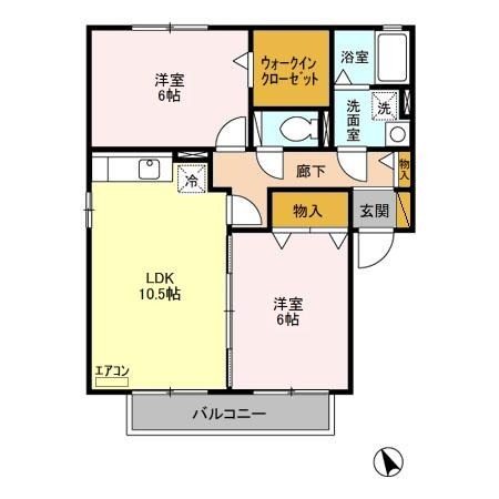レグルス・レジデンス Ⅰ・Ⅱ 2階の物件の間取図