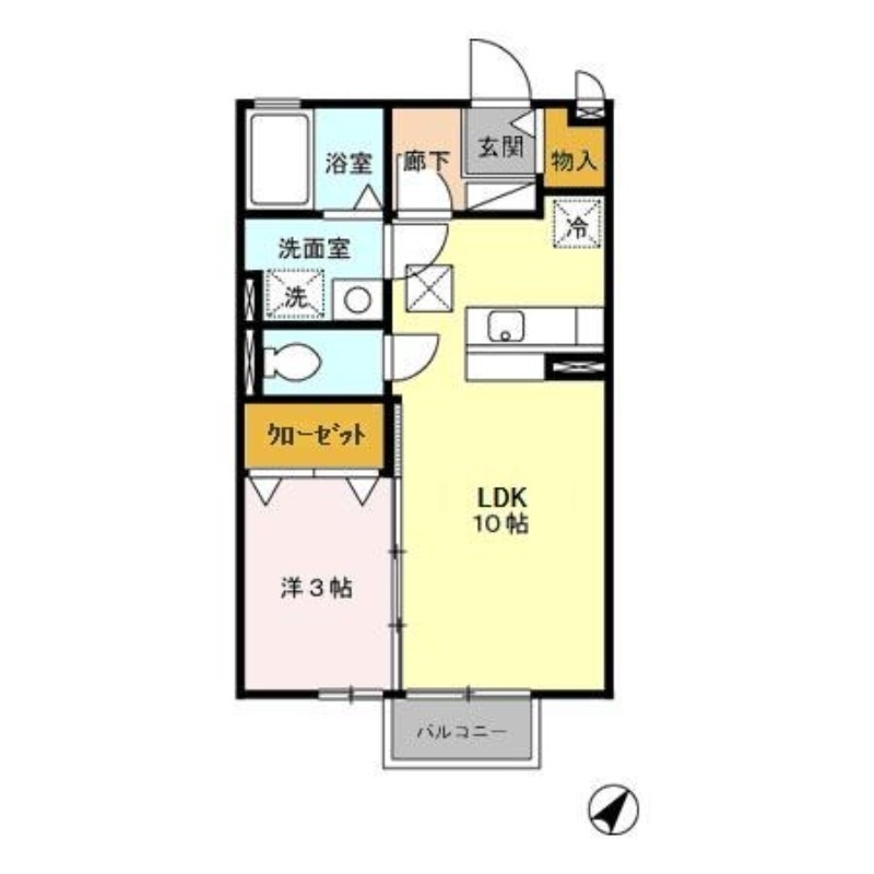 セピアコート Ⅰ 1階の物件の間取図