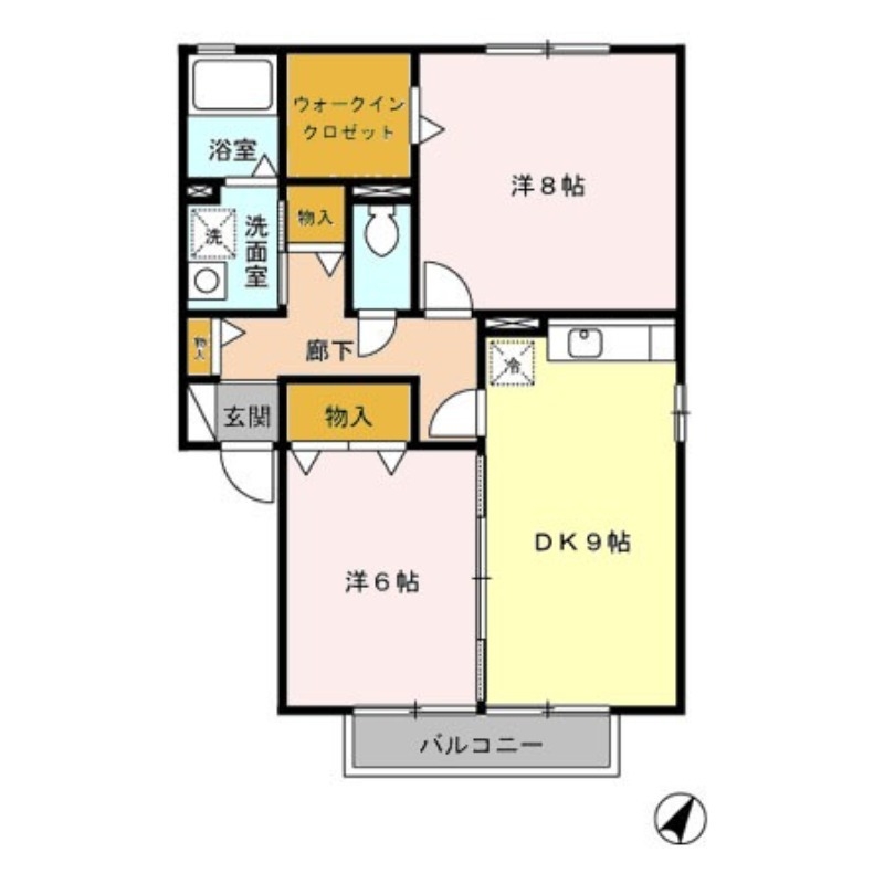 セピアコート Ⅱ 2階の物件の間取図