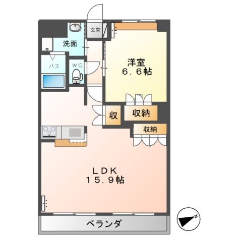 スカイヴァレィ 2階の物件の間取図