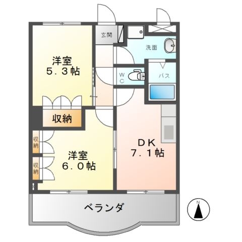 ペティハウスＳｅｌｅｎｅ 2階の物件の間取図