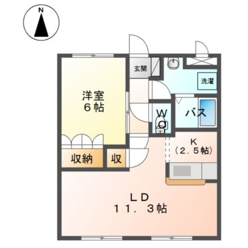 Ｍｉｌｋｙway（ミルキーウェイ） 1階の物件の間取図