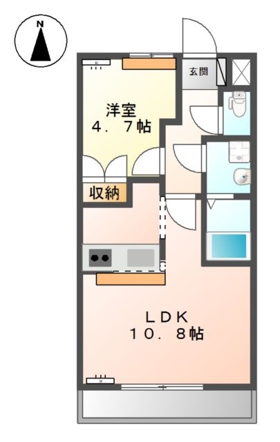 グランドール鹿嶋 2階の物件の間取図