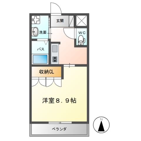 アクアマリン 2階の物件の間取図