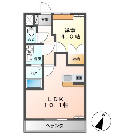 ヒール・コート 2階の物件の間取図
