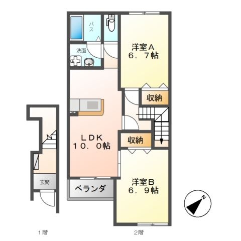 シンフォニーヒルズ 2階の物件の間取図