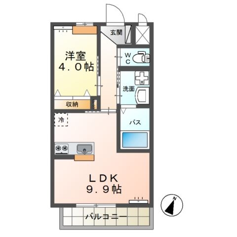 West Valley MOTO Ⅱ 2階の物件の間取図