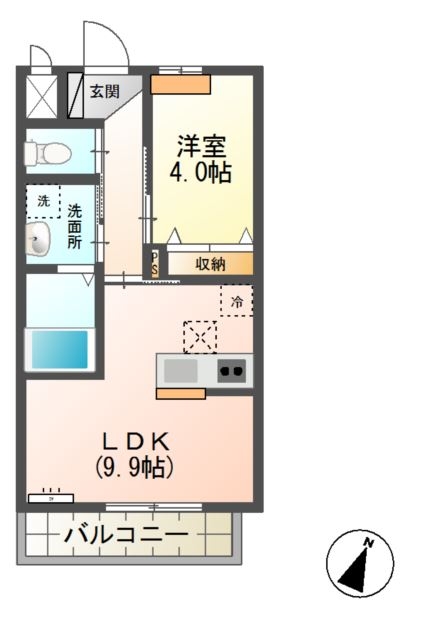 Ｗｅｓｔ　Ｖａｌｌｅｙ　ＭＯＴＯ　Ⅱ 1階の物件の間取図
