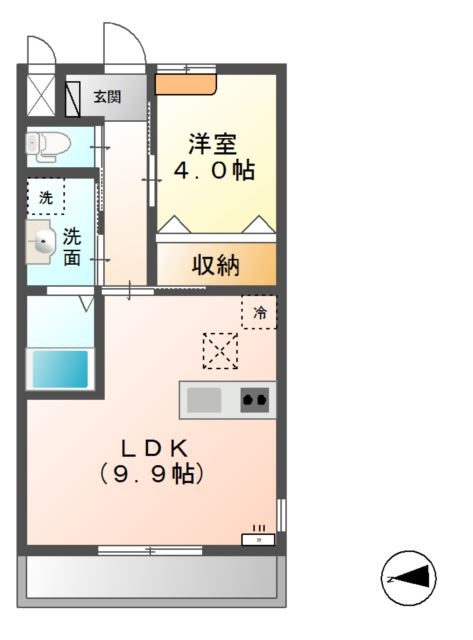 ウィン 1階の物件の間取図