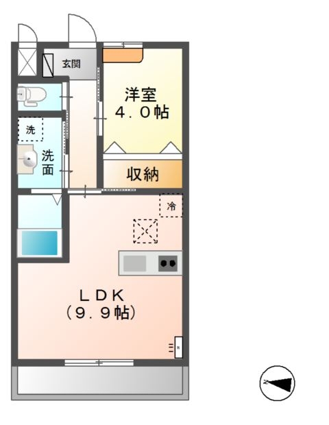 ウィン 1階の物件の間取図