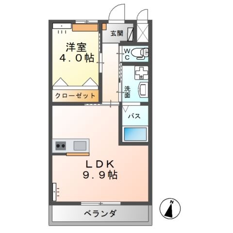 高尾崎 NEW TOWN　La・Ｔｅｒｒｅ J 1階の物件の間取図