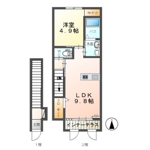 Ｇｌｏｒｉａ 2階の物件の間取図