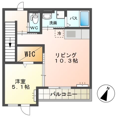 クレアーレ 2階の物件の間取図
