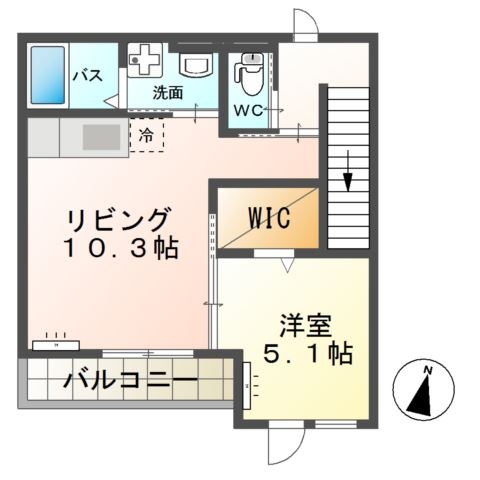 クレアーレ 2階の物件の間取図