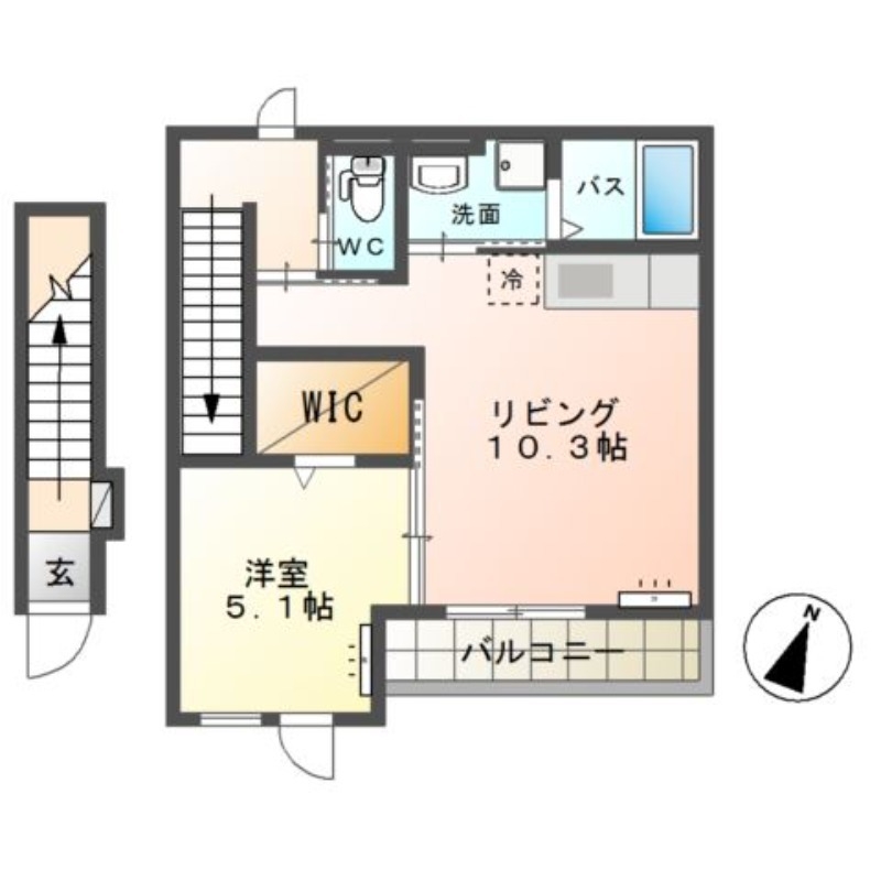 クレアーレ 2階の物件の間取図
