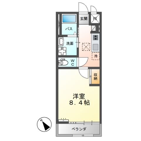 メゾン・ド・セイワ A 2階の物件の間取図