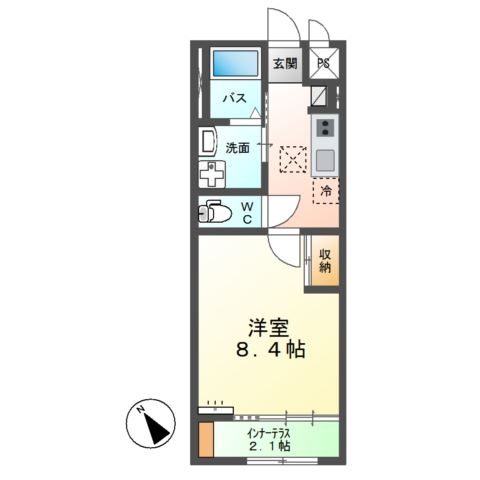 メゾン・ド・セイワ　Ａ 1階の物件の間取図