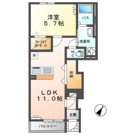 ロイヤルヒルズ(Royal Hills) 1階の物件の間取図