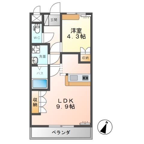 Prosperita(プロスペリタ) 2階の物件の間取図