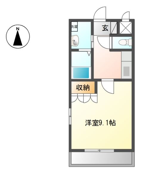 シャトレひだまり 1階の物件の間取図