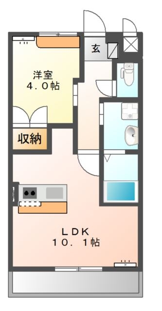 アルヴィータ 2階の物件の間取図