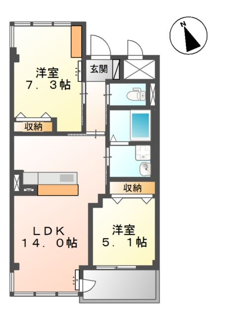 ラポール 3階の物件の間取図