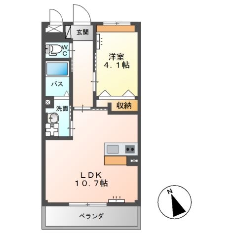 ラポール 3階の物件の間取図