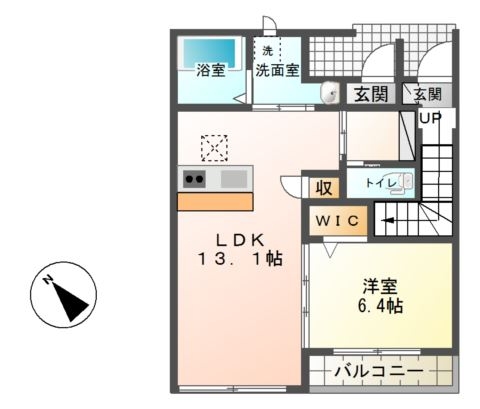 テンダー 1階の物件の間取図
