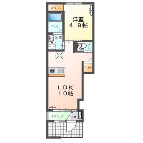hermanaⅠ(エルマーナ) 1階の物件の間取図