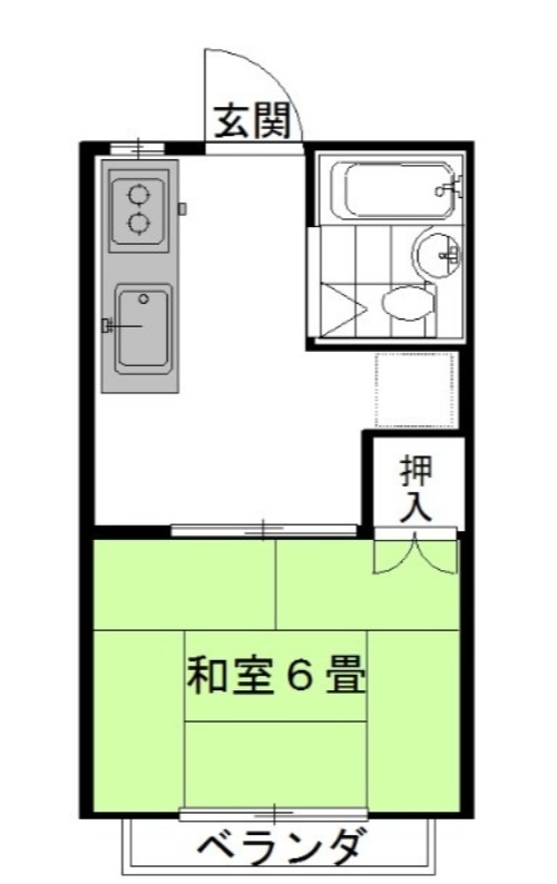 弐番館・飛龍B棟 1階の物件の間取図
