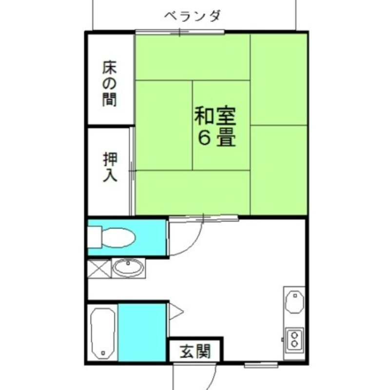 パークハイツＢ棟 1階の物件の間取図