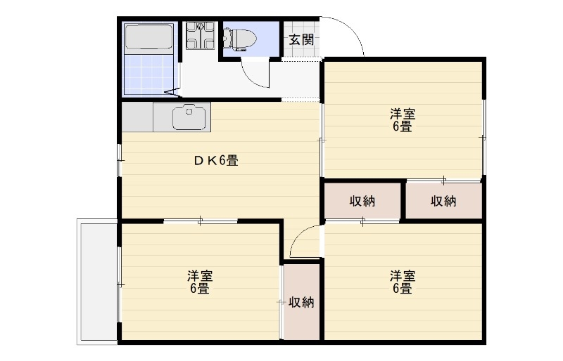 カーサスプリングス 2階の物件の間取図