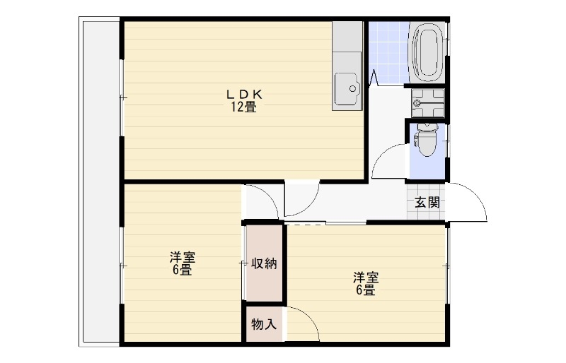 ビュースプリングス 1階の物件の間取図