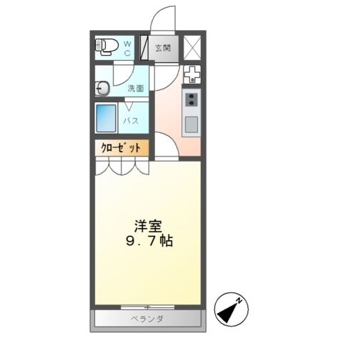 KS・オーシャン 1階の物件の間取図