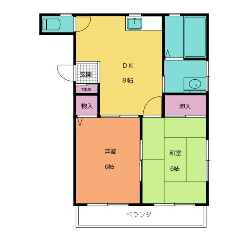 コーポ・アユミ 2階の物件の間取図