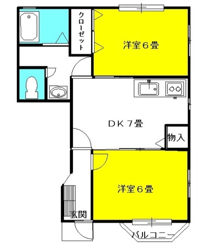 メゾン　ド　アヴェニュー 1階の物件の間取図