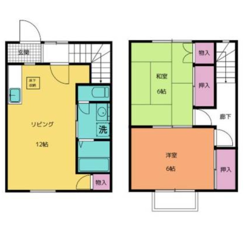 クレヨンハウス金子 1階の物件の間取図
