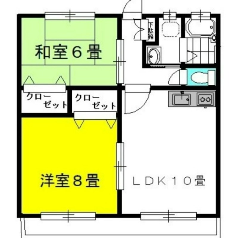 サウス・ウインド 2nd 2階の物件の間取図