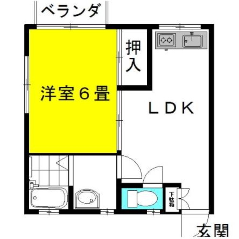 シャ・ローズ・Ｊｒ 1階の物件の間取図
