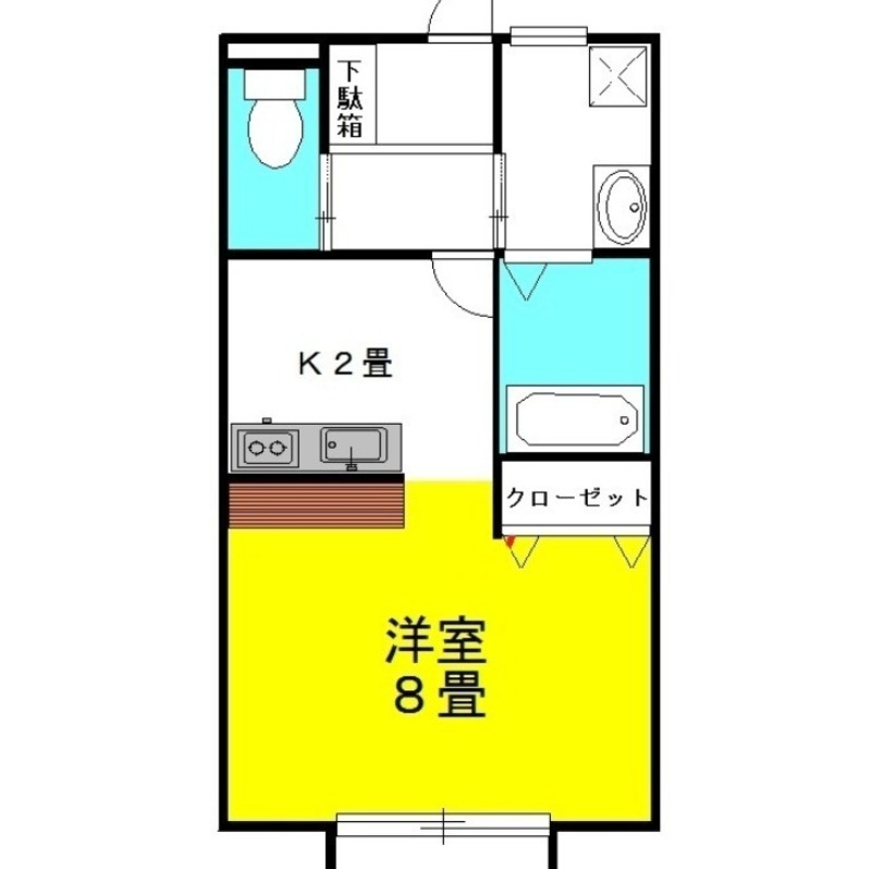 シャングリラ 2階の物件の間取図
