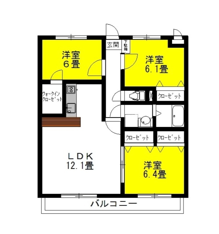 セントラル・フェスタⅣ 2階の物件の間取図