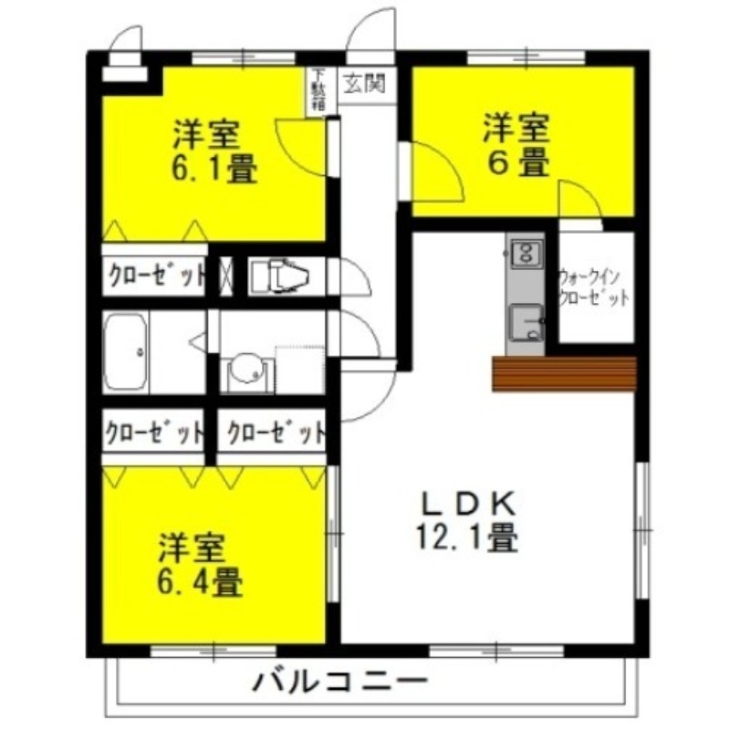 セントラル・フェスタⅣ 3階の物件の間取図