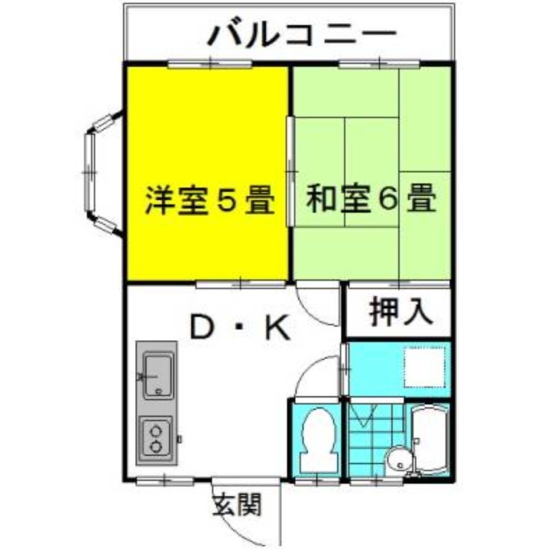 ドエル・ニシノC棟 2階の物件の間取図