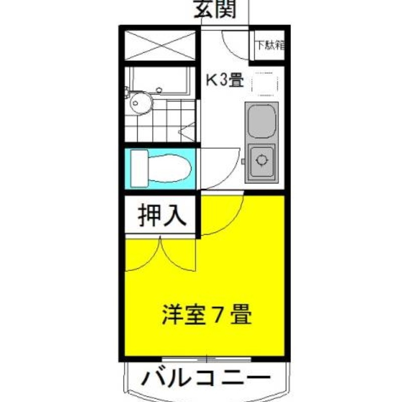 ミ・プリマヴェーラ 3階の物件の間取図