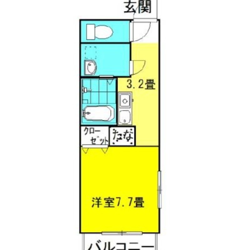ミルキーウェイ3rd 2階の物件の間取図