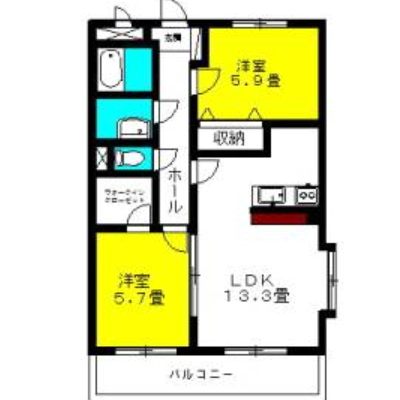 ラ・フォンテ エクセレント 3階の物件の間取図